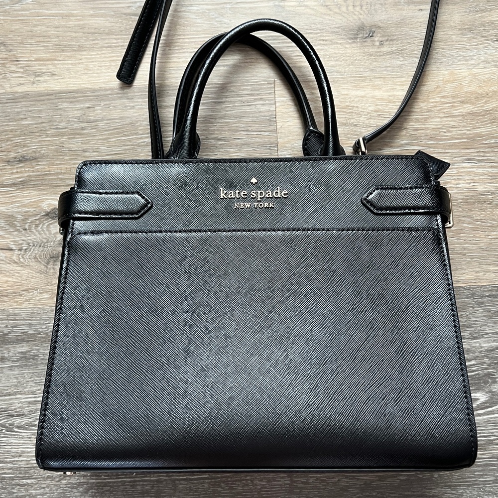 Kate Spade Staci Saffiano Satchel Purse Medium